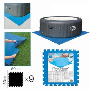 ALFOMBRA PROTECTORA PARA PISCINAS X 9 UNIDADES 50X50CM BESTWAY