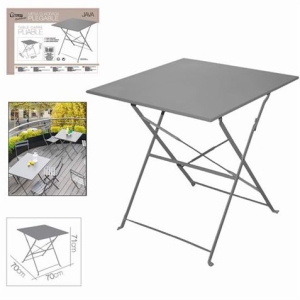 MESA METALICA CUADRADA PLEGABLE JAVA