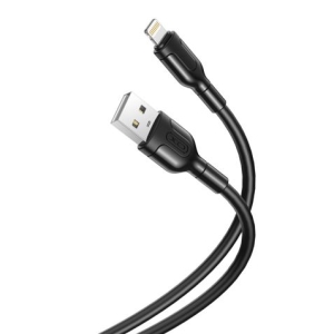 CABLE NB212 SILICONA USB - LIGHTNING | 2.1A | 1 MTR | NEGRO XO