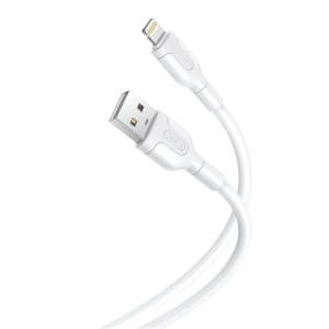 CABLE NB212 SILICONA USB - LIIGHTNING | 2.1A | 1 MTR | BLANCO XO