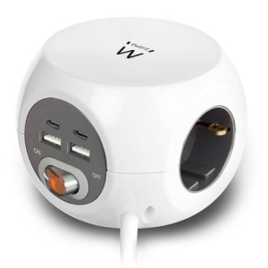 REGLETA 3 SUCKO + 2X USB C + 2X USB EWENT