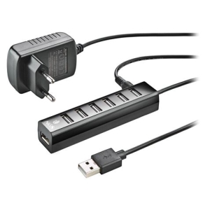 HUB 7 PUERTOS USB 2.0 CON ALIMENTACION DE CORRIENTE IHUB7 TINY NGS