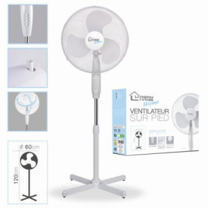 VENTILADOR DE PIE BLANCO 45W 120CM URBAN LIVING