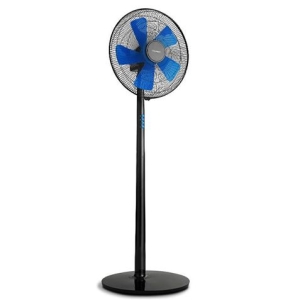 VENTILADOR DE PIE CON BASE REDONDA NEGRO 5 ASPAS 45W