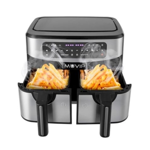 FREIDORA AIRE CALIENTE DOBLE 9 LITROS 2600W PANTALLA TACTIL MUVIP