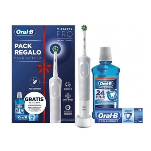 CEPILLO DE DIENTES ELECTRICO VITALITY PRO + PASTA + COLUTORIO ORAL B