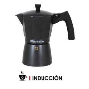 REACONDICIONADA CAFETERA 6 TAZAS INDUCCION DARKBLACK QUTTIN