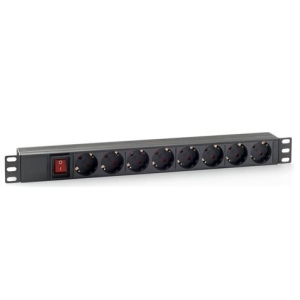 REGLETA PDU RACK 19 8 TOMAS + INTERRUPTOR PLASTICO CROMAD"