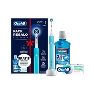 CEPILLO DE DIENTES ORAL B PRO 1 + PASTA + COLUTORIO ORAL B