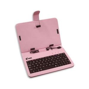 FUNDA KEYCOVER PARA TABLETS 7 CON TECLADO ROSA CROMAD"
