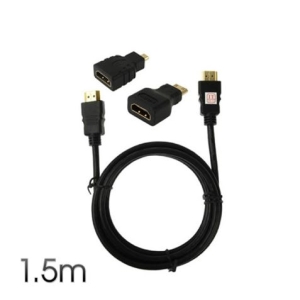 KIT 3 EN 1 HDMI (ADAPT. MINI, MICRO Y CABLE 1.5M) CROMAD