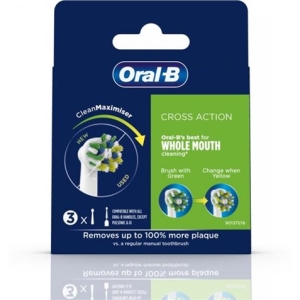 PACK 3 RECAMBIOS CEPILLO ELECTRICO CROSS ACTION BRAUN ORAL B