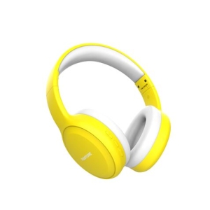 AURICULARES DIADEMA BLUETOOTH WH008 AMARILLO PANTONE TM