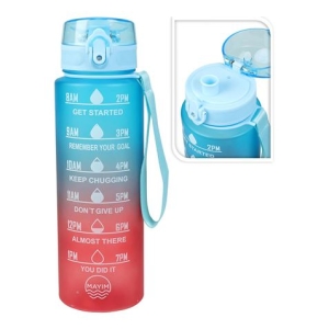 BOTELLA DEPORTIVA PLASTICO 1000ML CON CORREA