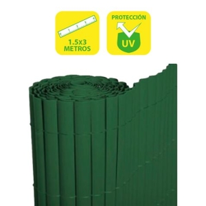 CAÑIZO PLÁSTICO DOBLE CARA 1.5X3 METROS VERDE SUNGARDEN