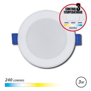 DOWNLIGHT CIRCULAR 3W | 240LM | SELECTOR 3 TEMPERATURAS ELBAT