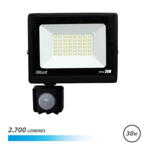 FOCO LED SERIE SLIM 30W CON SENSOR | 2700LM | 6500K ELBAT