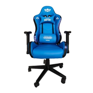 SILLA GAMING RGB SERIE RAPTOR LEGENDARY AZUL CROMAD