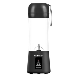 REACONDICIONADA BATIDORA DE VASO PORTÁTIL RECARGABLE 380ML NEGRA MUVIP