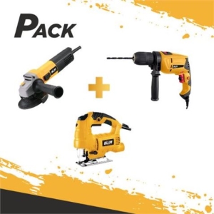 PACK TALADRO 500W + RADIAL 115-125MM 800W + CALADORA 850W BLIM