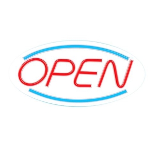 LAMPARA DECORATIVA NEON LED OPEN FOREVER
