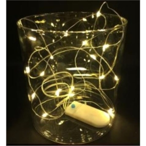 HILO LUMINOSO FUNCION FLASH CON MANDO 20 LEDS 2 METRO BLANCO FRIO