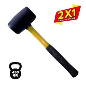 MAZO DE GOMA NEGRO 450GR. MANGO FIBRA BLIM (2 X 1)