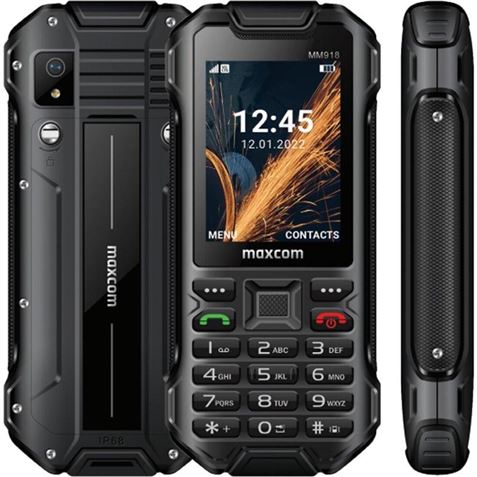 TELEFONO MOVIL RUGERIZADO STRONG MM918 NEGRO MAXCOM