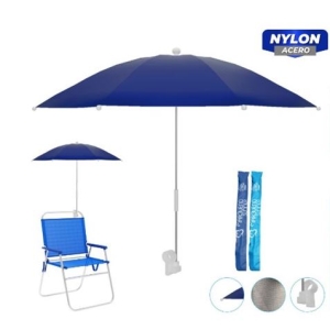 SOMBRILLA PARA SILLA O TUMBONA 80CM AZUL/TURQUESA