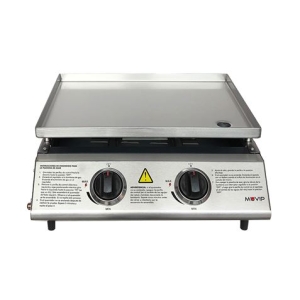 PLANCHA DE ASAR 2 FUEGOS INOXIDABLE MUVIP