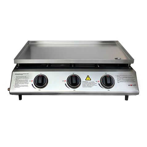 PLANCHA DE ASAR 3 FUEGOS INOXIDABLE MUVIP