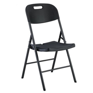 SILLA RESINA PLEGABLE PRO 44X53X83CM NEGRA SUNGARDEN