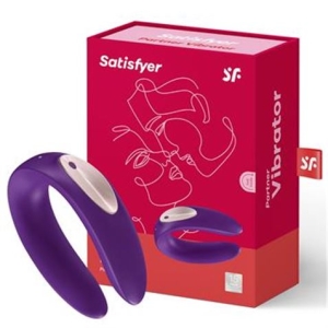 VIBRADOR DOBLE PARA PAREJAS PARTNER PLUS PURPURA SATISFYER
