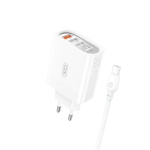 CARGADOR DE CORRIENTE L100 4XUSB + CABLE 2.4A MICRO USB XO