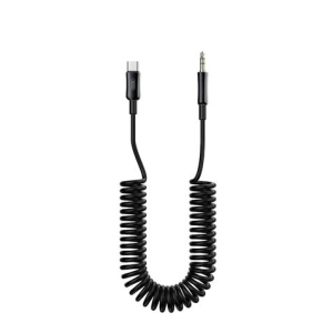 CABLE AUDIO TIPO C A MINI JACK 1METRO CABLE ESPIRAL XO