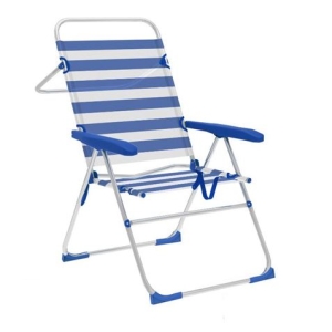 SILLA PLEGABLE 5 POSICIONES ALUMINIO 59X61X97 CON ASA