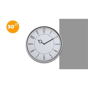 RELOJ DE PARED CLASICO REDONDO BLANCO 30CM