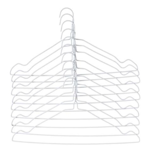 SET 10 PERCHAS BLANCAS PLASTICAS
