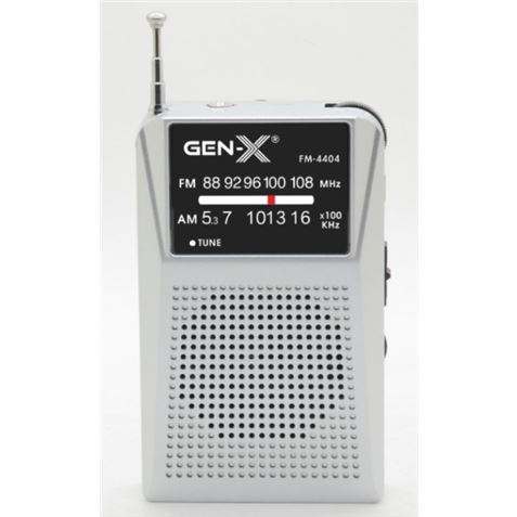 RADIO PORTATIL AM/FM ANALOGICA GRIS FM-4404 GEN-X