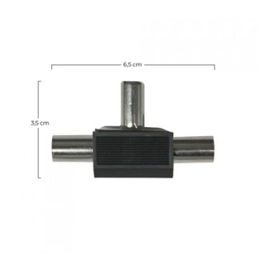 ADAPTADOR INDUCTIVO TV (2 MACHO/1 HEMBRA) NEGRO SEVENON