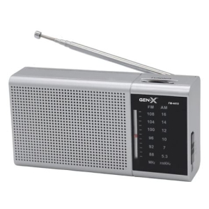 RADIO PORTATIL AM/FM DIAL CLASICO PLATA GEN-X