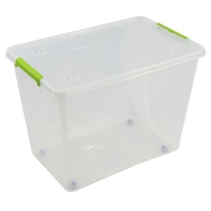 CAJA ORGANIZADORA CON TAPA, RUEDAS Y CIERRES 585X390X410MM ARTPLAST