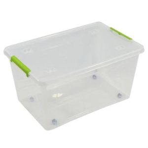 CAJA ORGANIZADORA CON TAPA, RUEDAS Y CIERRES 585X390X300MM ARTPLAST