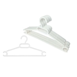 SET 10 PERCHAS MULTIUSOS BLANCAS PLASTICAS