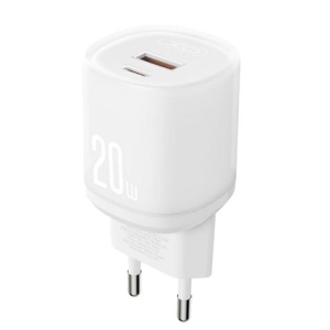 CARGADOR RAPIDO USB-A / USB-C 20W L144 BLANCO XO