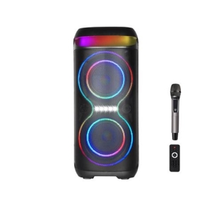 ALTAVOZ KARAOKE 40W CON MICROFONO INALAMBRICO Y RGB F70 XO