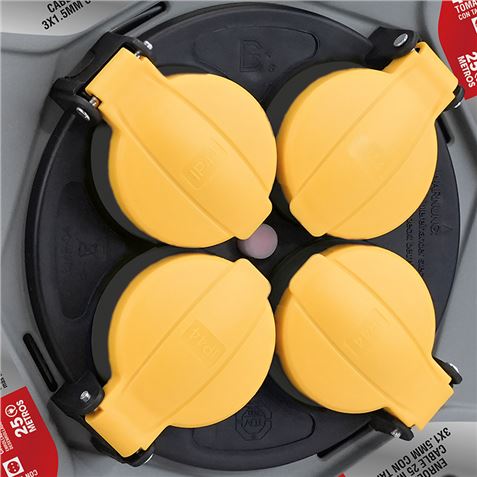 ENROLLADOR DE CABLE 25 METROS CABLE 3X1.5MM CON TAPAS ELBAT - Imagen 4
