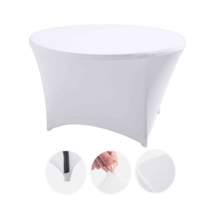 FUNDA PARA MESA DE RESINA REDONDA 160X74 BLANCA SUNGARDEN