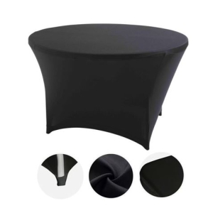 FUNDA PARA MESA DE RESINA REDONDA 160X74 NEGRA SUNGARDEN