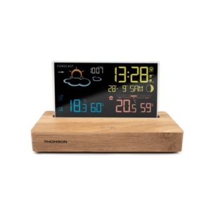 ESTACION METEOROLOGICA CON RELOJ DESPERTADOR CT610 THOMSOM